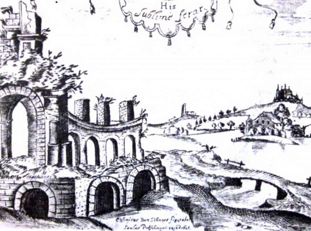 Trakų vaizdas pagal 1666 m. K. Šnopso raižinį 