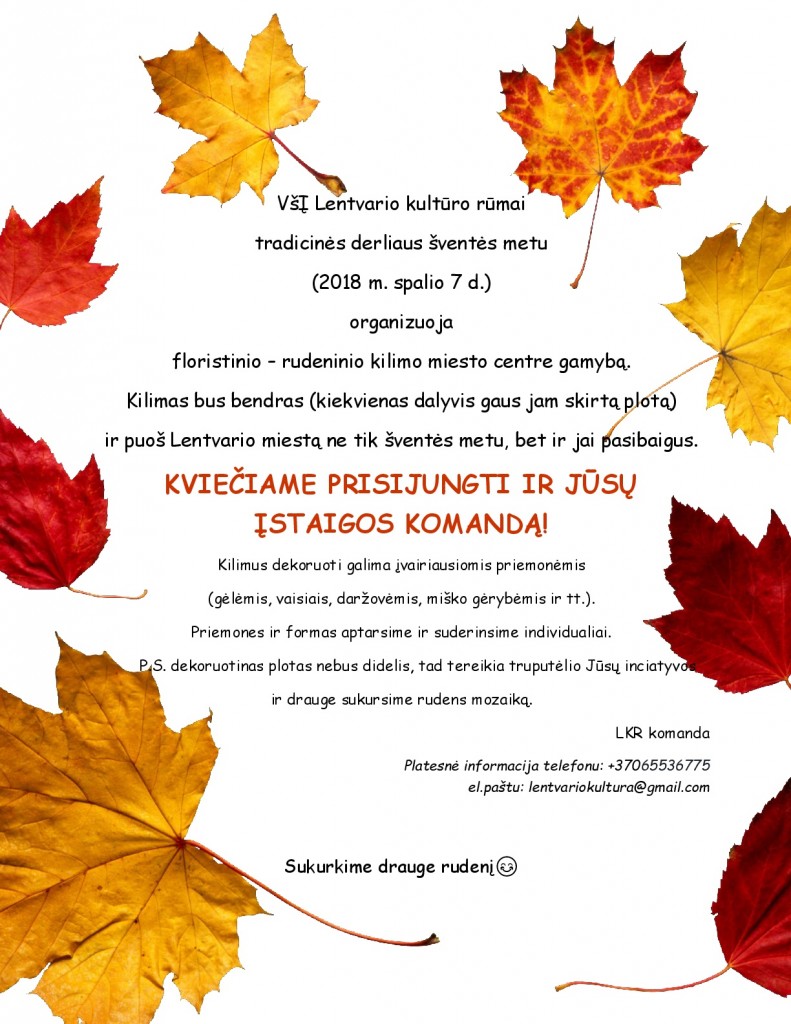 Kvietimas Floristiniam Kilimui.
